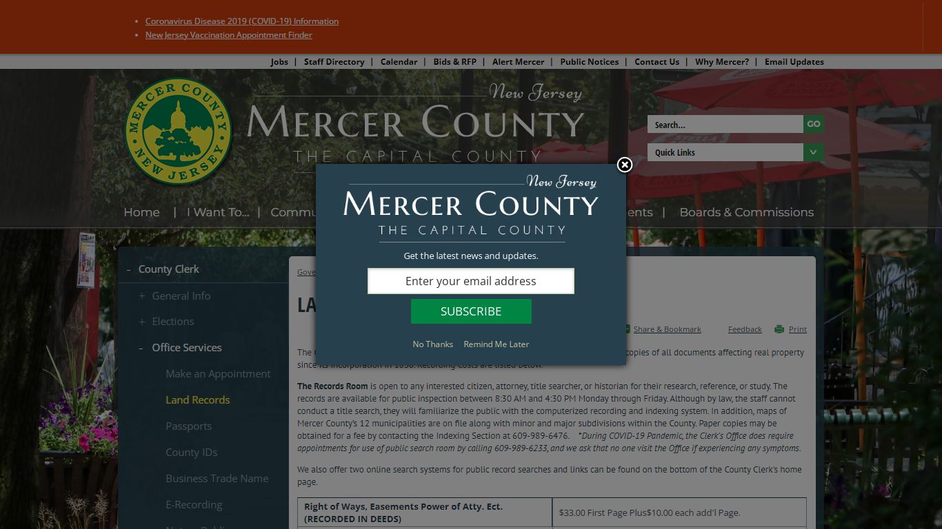 Land Records | Mercer County, NJ