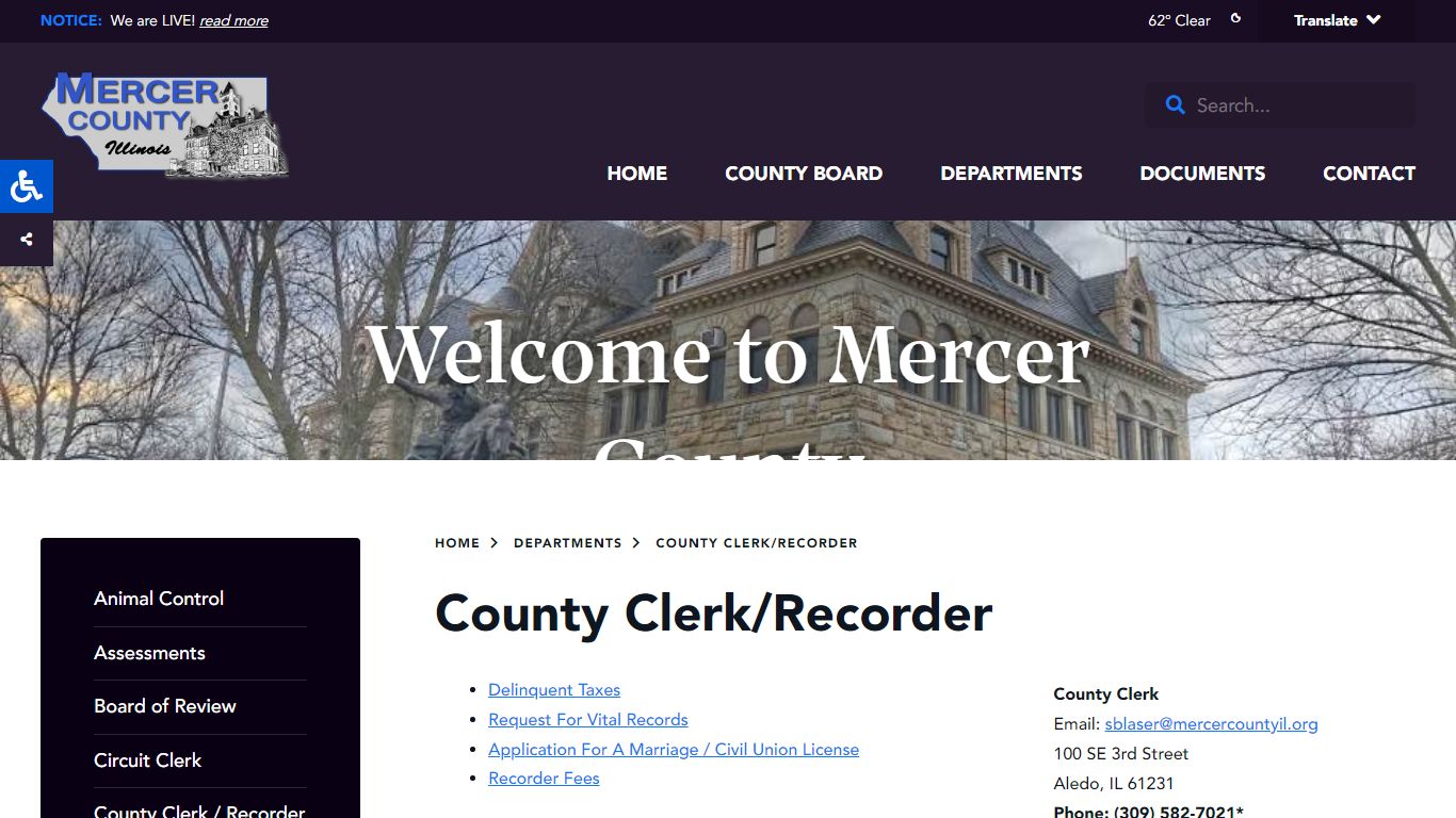 MERCER COUNTY, IL